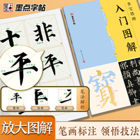 墨点字帖 《多宝塔碑》入门图解 毛笔碑帖单字放大视频教程笔法教学楷书毛笔书法临摹字帖颜真卿初学者入门