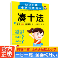 凑十法 3-6岁幼儿数学基础知识点强化训练幼小衔接一日一练 轻松上小学全套整合教材