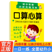 20以内加减法不进位不退位加减法 3-6岁幼儿数学基础知识点强化训练幼小衔接一日一练 轻松上小学全套整合教材