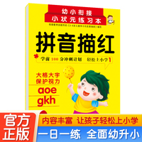 拼音描红1 3-6岁幼儿拼音基础知识点强化训练幼小衔接一日一练 轻松上小学全套整合教材