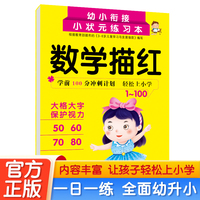 数字描红 3-6岁幼儿数学基础知识点强化训练幼小衔接一日一练 轻松上小学全套整合教材