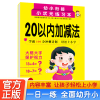 20以内加减法 幼小衔接阶梯训练天天练混合运算口算心算习题本 幼儿园大班教材入学准备练习册