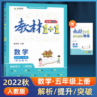 教材1+1 小学数学 五年级5年级上册 人教版 2022年秋同步教材 讲练结合