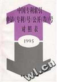 中国专利索引(专利)号/公开(告)号对照表--1995度
