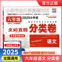 百校联盟 2025版名校真题分类卷小升初语文全国版 小学毕业升学真题详解重点中学招生分班真题名校必刷题 五升六、六年级适用