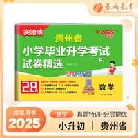 贵州省小学毕业升学考试试卷精选 数学 备考2025年新版小升初六年级小考基础知识梳理系统总复习真题卷招生卷分班卷