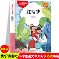 红楼梦 经典国学名著适合8-14岁青少年阅读白话文红楼梦 中小学生孩子经典课外阅读丛书曹雪芹红楼梦 小孩语文课阅读国学经典书籍  名人名著历史故事书
