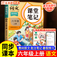 斗半匠课堂笔记六年级上册语文人教版 课前预习单课后复习同步教材全解黄冈学霸状元预习随堂笔记辅导书