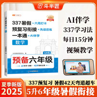 斗半匠 暑假衔接五升六 暑假衔接一本通 暑假作业五升六年级 数学人教版 暑假预复习 14天复习 28天预习5升6