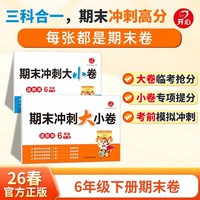 开心2026春期末冲刺大小卷六年级下册语文数学英语同步单元复习卷期中期末真题模拟卷专项提分训练小学6下语数英综合检测卷含答案详解