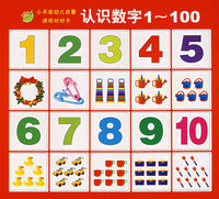 小布袋幼儿启蒙游戏对对卡——认识数字1-100