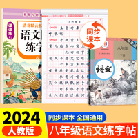清北状元教我写字·语文同步练字帖8年级下册带蒙纸  小学生同步练字帖人教版 写字练字钢笔临摹描红练习 八年级下学期课课练每日一练钢笔字贴练习 小学生课本生字练习 小学语文同步教材练字帖写字课课练