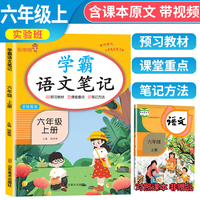 [含课本原文] 2023秋学霸笔记六年级语文上册人教部编版 小学六年级教材解读课堂笔记黄冈随堂笔记辅导书 乐学熊