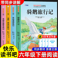 快乐读书吧六年级下册：鲁滨逊漂流记+汤姆·索亚历险记+骑鹅旅行记+爱丽丝漫游奇境（共4册）