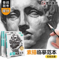 墨点美术 素描临摹范本石膏头像 美术绘画基础技法教程初学者零基础学生备战艺考联考自学入门教材美术生用书