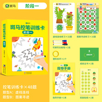 斑马控笔训练卡：阶段1 （3-6岁幼儿园握笔训练 数学启蒙思维认字学前教育幼小衔接）