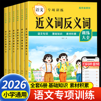语文专项训练全6册 成语知识修辞方法优美句子素材积累近义词反义词训练量词重叠词多音字同音字形近字训练大全