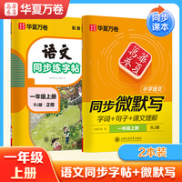 华夏万卷 小学语文一年级上册语文同步练字帖同步微默写练习字帖 小学生练字专用同步人教版课本临摹硬笔书字帖（2本套）