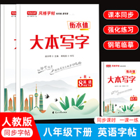 写意年华大本写字八年级英语下册新目标衡水体人教版书法练字课文知识同步字帖规范书法练习本
