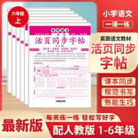 活页练字帖语文同步练字字帖六年级上册小学生专用每日一练点阵控笔生字拼音描红练字本