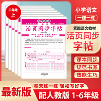 活页练字帖语文同步练字字帖二年级上册小学生专用每日一练点阵控笔生字拼音描红练字本