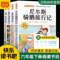 快乐读书吧六年级下册阅读全4册 爱丽丝漫游奇境记 鲁滨逊漂流记 尼尔斯骑鹅旅行记 汤姆索亚历险记 名师导读有声版 赠阅读训练手册 小学生语文同步教材名著
