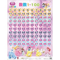迪士尼公主立体挂图（新版）·数数1-100 迪士尼品牌、儿童启蒙必备、立体设计，视觉冲击力强，POP生产、欧盟标准，环保健康。&nbsp