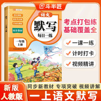 新版斗半匠语文默写能力训练提升一年级上册人教版基础拼音字词句天天练小学语文默写能手阅读理解同步练习册