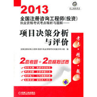2013全国注册咨询工程师（投资）执业资格考试考点精析与题解——项目决策分析与评价
