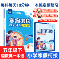 2025版理想树小学寒假衔接21天计划 五年级 语数英一本通 假期归类复习 同步预习练习册 必刷题图书