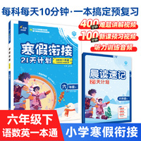 2025版理想树小学寒假衔接21天计划 六年级 语数英一本通 假期归类复习 同步预习练习册 必刷题图书