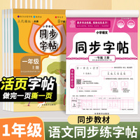小学语文同步字帖一年级上册每日一练人教版练字帖小学生上学期练字专用正版生字字贴临摹带笔顺笔画正楷书