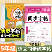 小学语文同步字帖五年级上册每日一练人教版练字帖小学生上学期练字专用正版生字字贴临摹带笔顺笔画正楷书