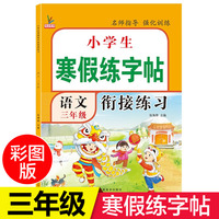 三年级语文寒假练字帖 彩绘版 3年级寒假衔接练习作业生字笔顺笔画控笔每日训练
