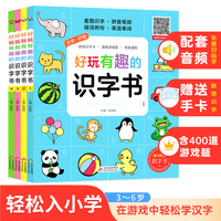 好玩有趣的识字书(全4册)3-6岁儿童 幼小衔接学前识字书 大字护眼 扫码识字8种功能